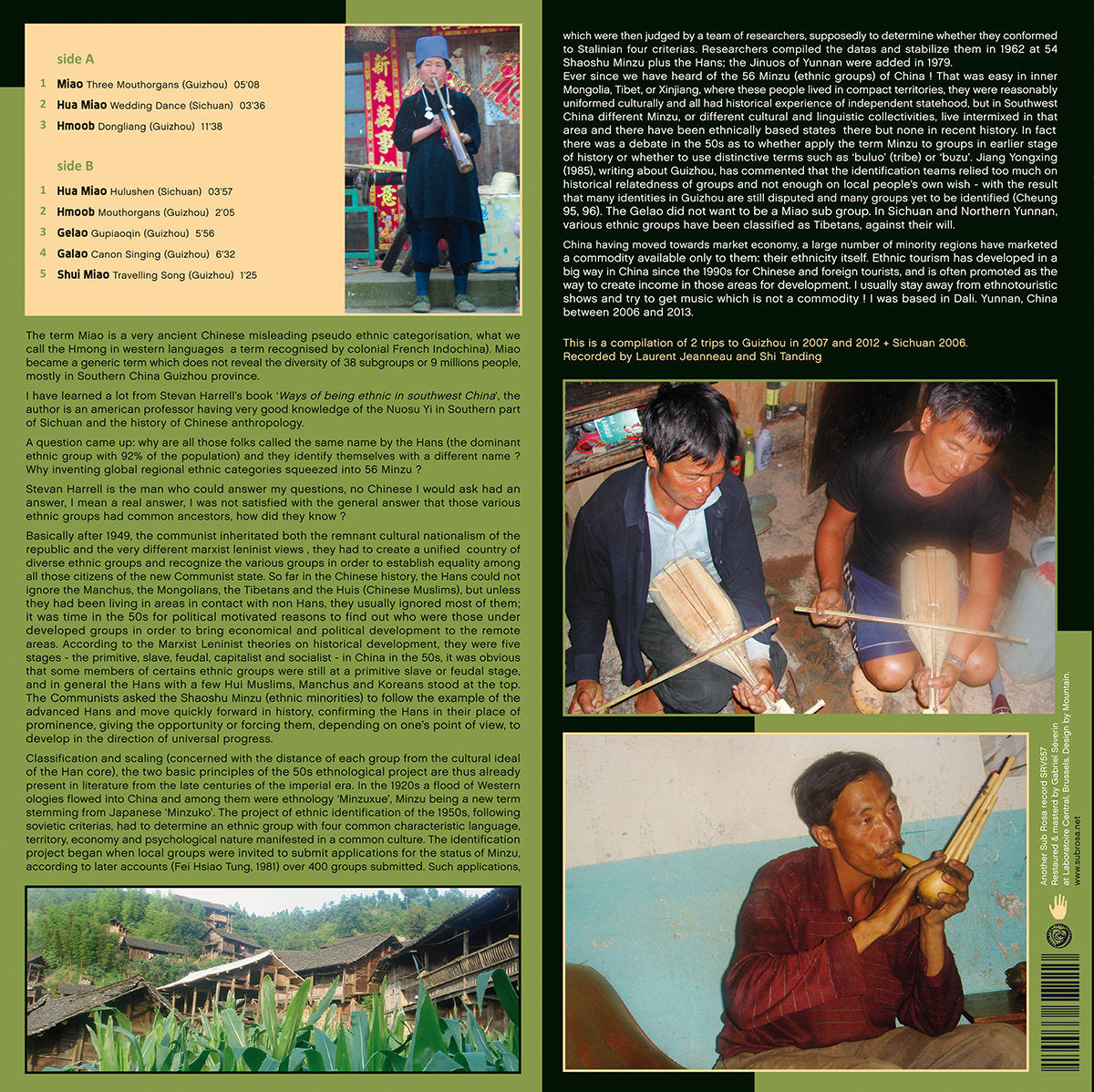 Miao Mouthorgans & Other Rare Instruments in Guizhou (vinyl LP)
